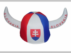 Slovakia, klobúk s rohami 100%polyester, univerzálna veľkosť